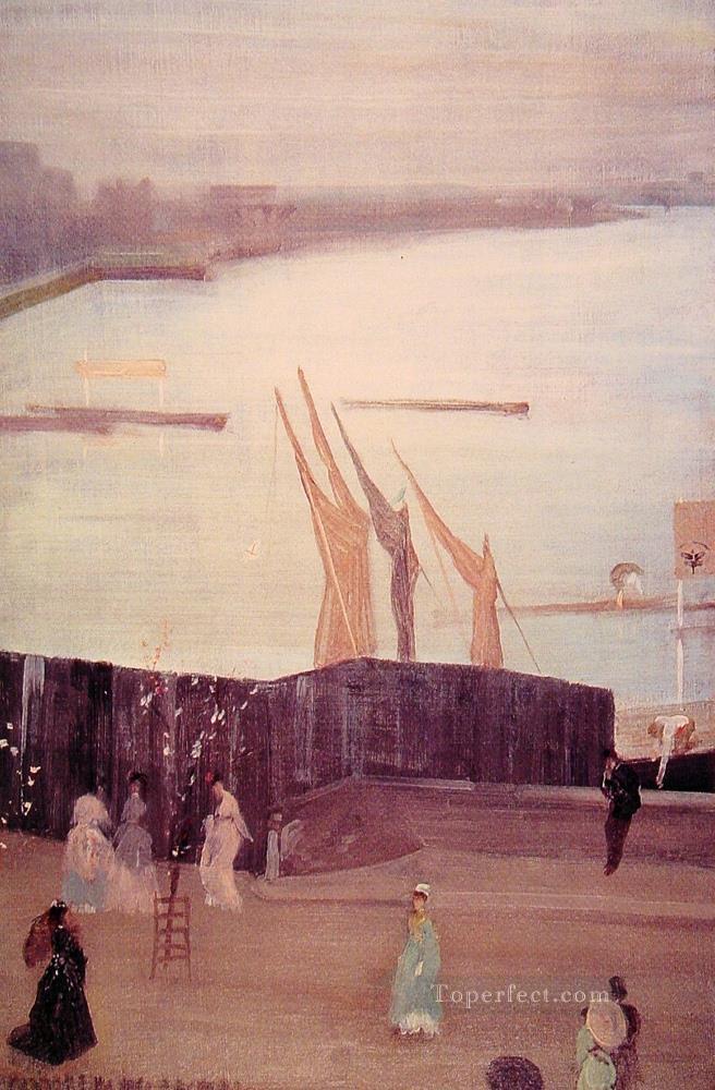 Variations in Pink And Grey Chelsea James Abbott McNeill Whistler Oil Paintings